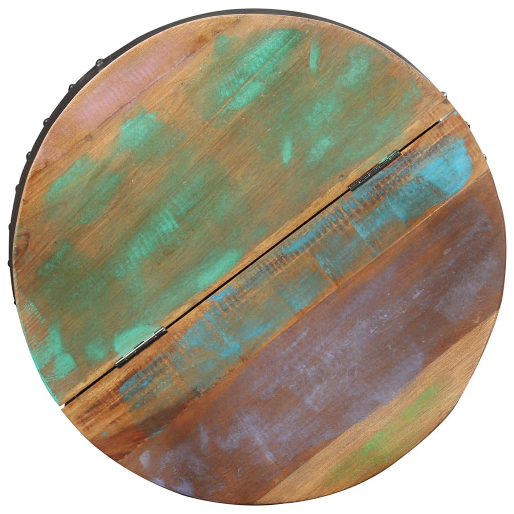 Coffee table, 53 x 43 cm, solid recycled wood