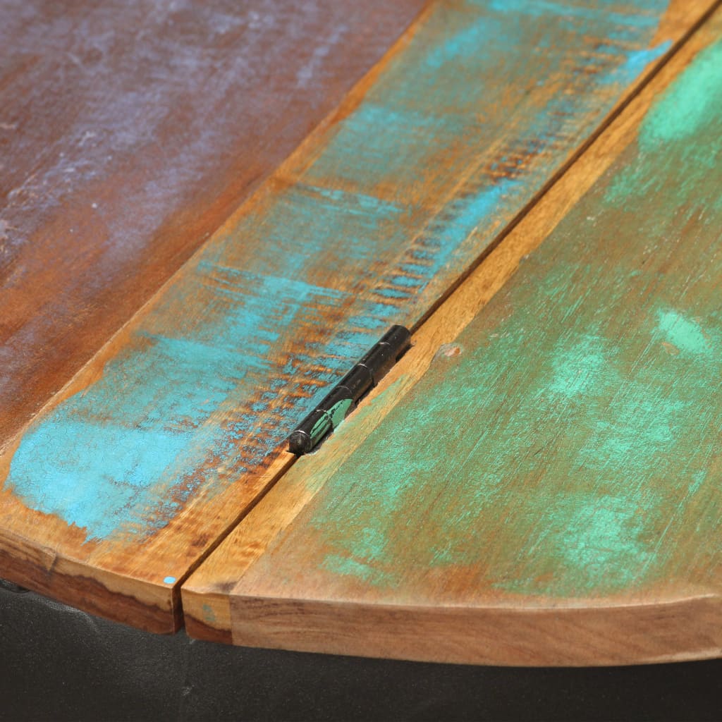 Coffee table, 53 x 43 cm, solid recycled wood