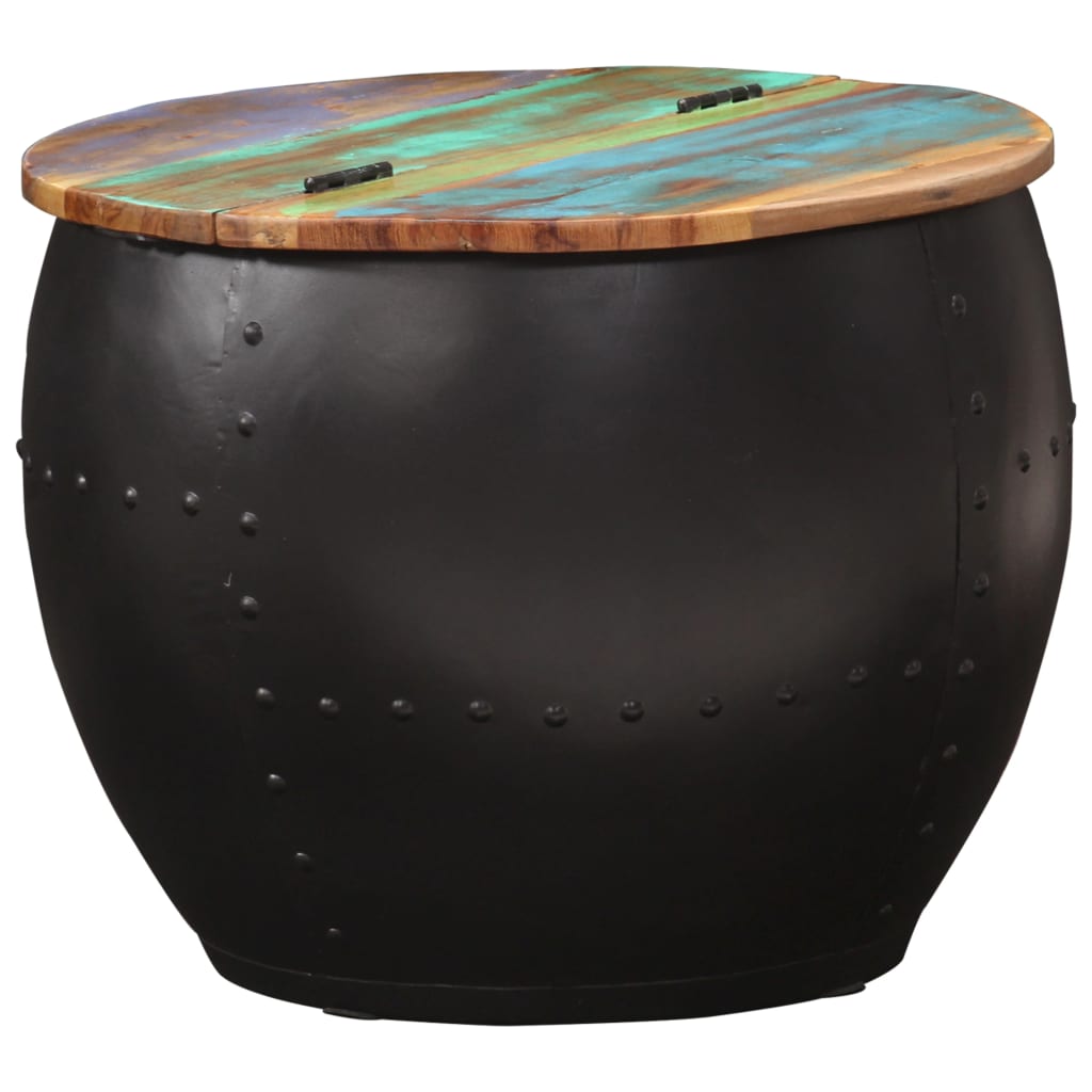 Coffee table, 53 x 43 cm, solid recycled wood