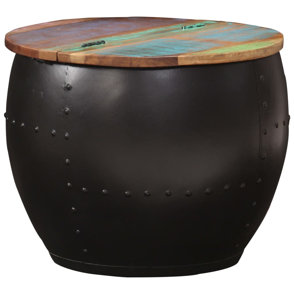 Coffee table, 53 x 43 cm, solid recycled wood