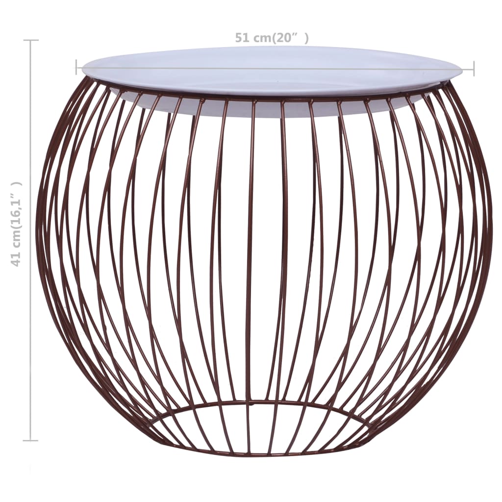 Coffee table, gold, Ø 51 cm