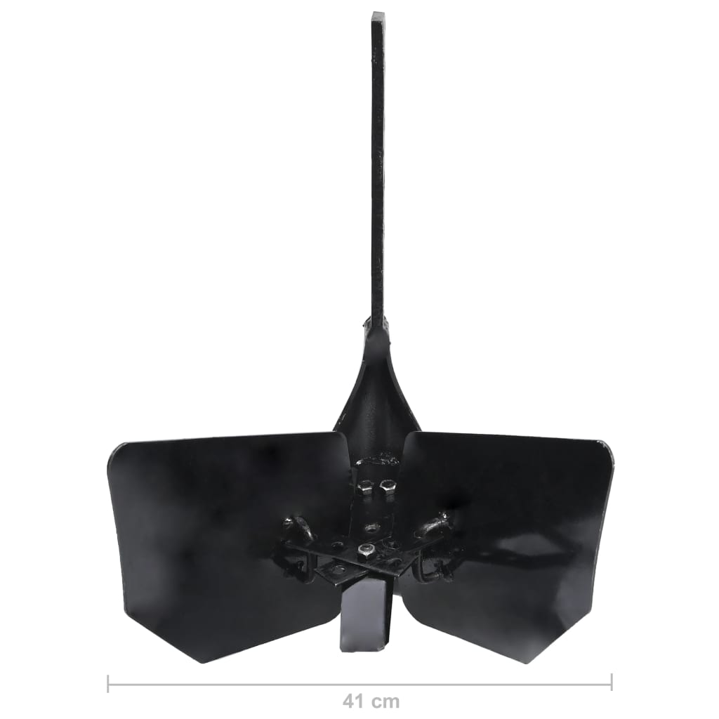 Accesoriu plug motocultor, negru, metal