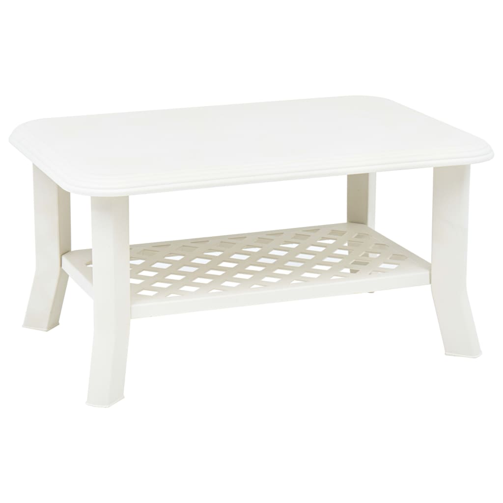 Coffee table, white, 90 x 60 x 46 cm, plastic