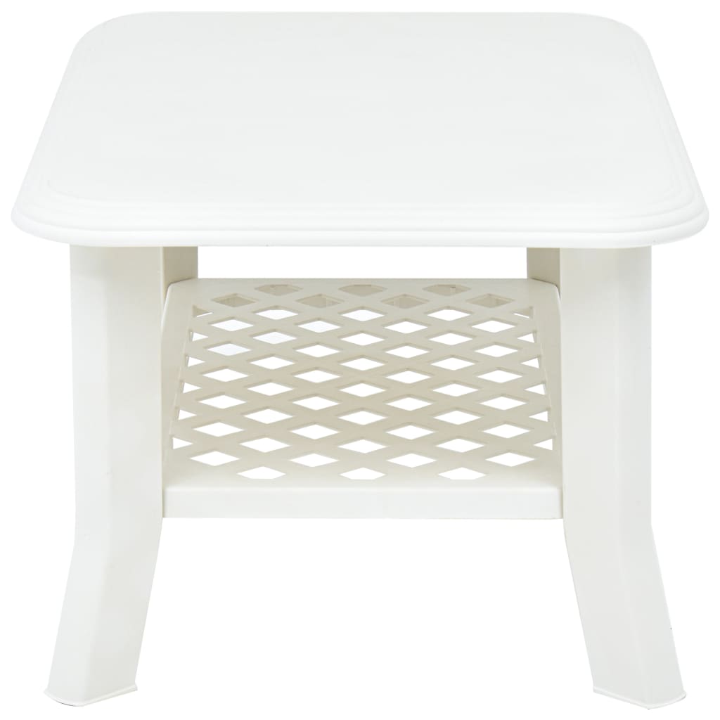 Coffee table, white, 90 x 60 x 46 cm, plastic
