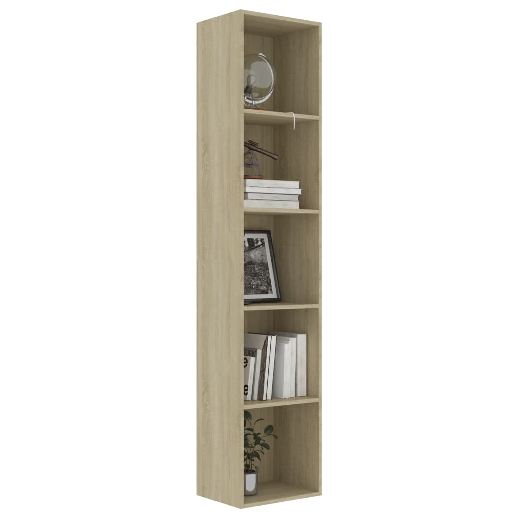 Bibliotecă, stejar sonoma, 40x30x189 cm, lemn prelucrat