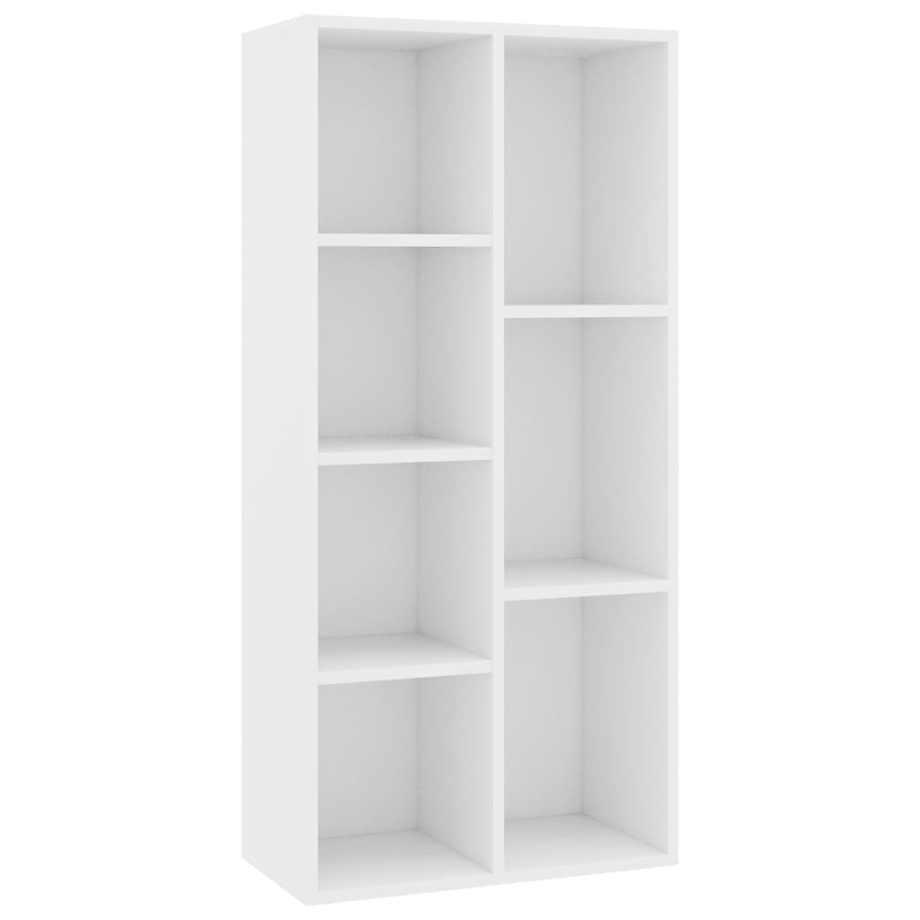 Bibliotecă, alb, 50x25x106 cm, lemn prelucrat
