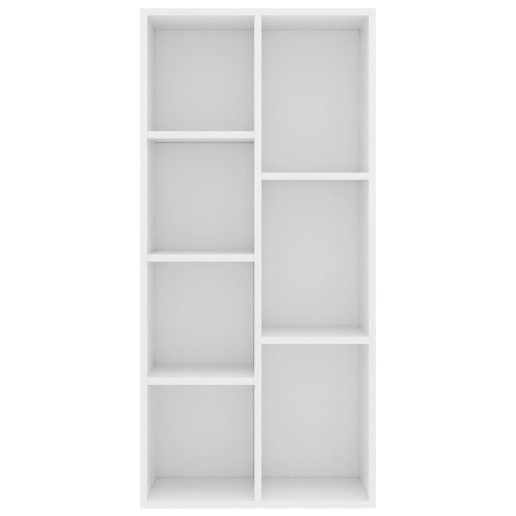 Bibliotecă, alb, 50x25x106 cm, lemn prelucrat