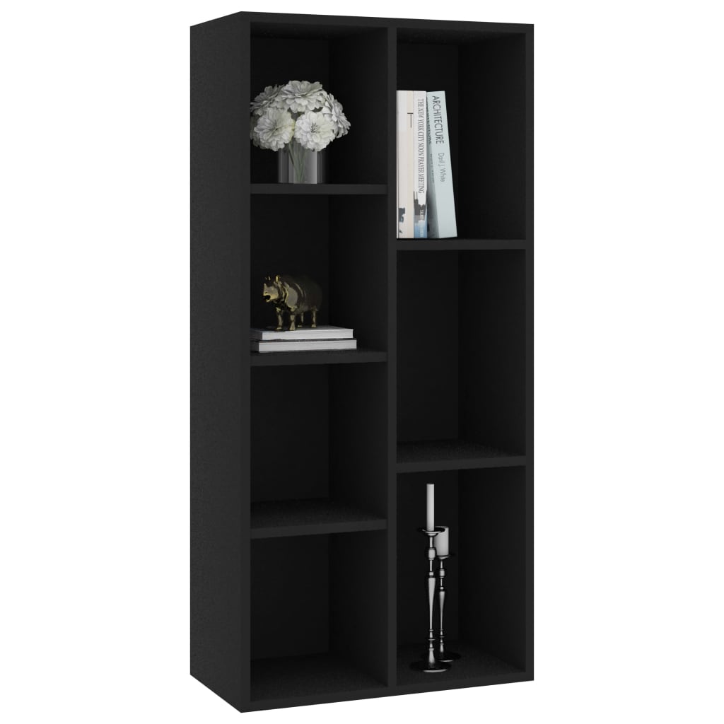 Bookcase, black, 50 x 25 x 106 cm, chipboard