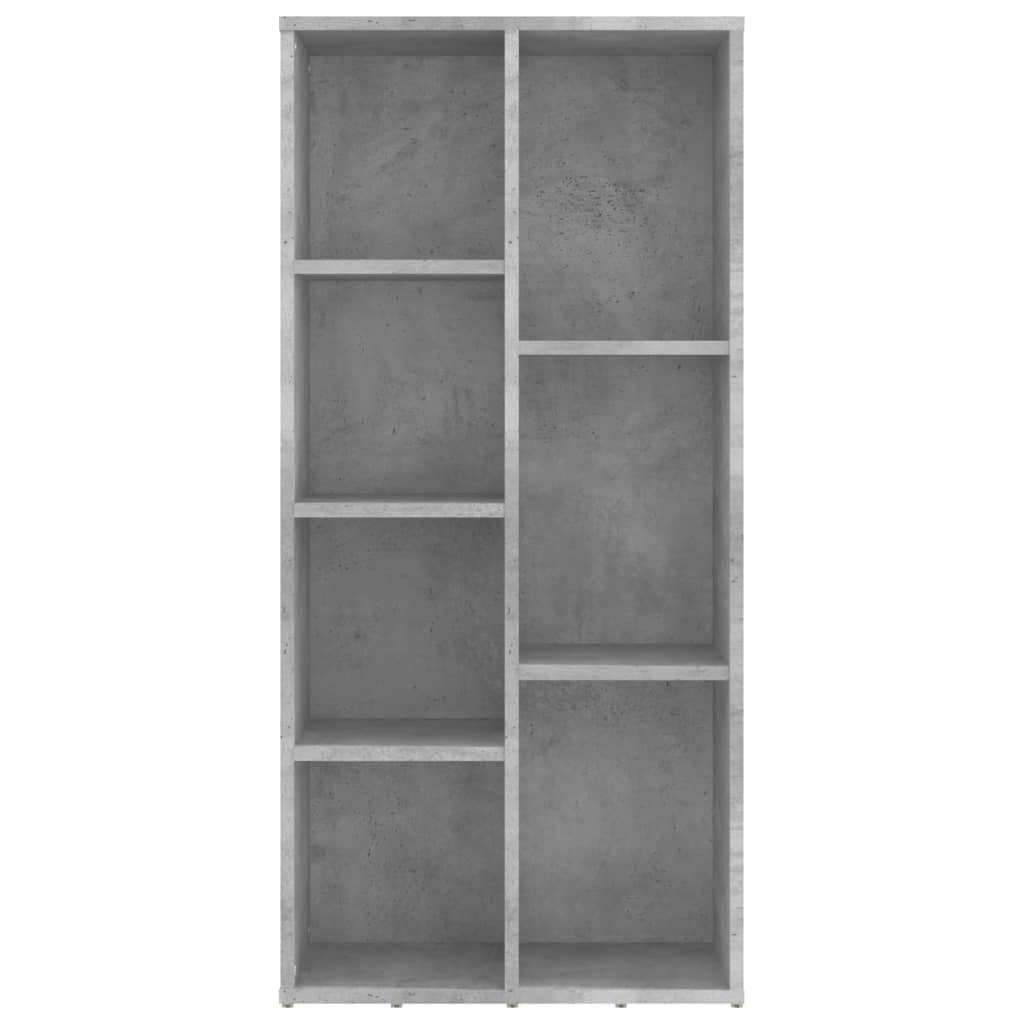 Bibliotecă, gri beton, 50 x 25 x 106 cm, lemn prelucrat