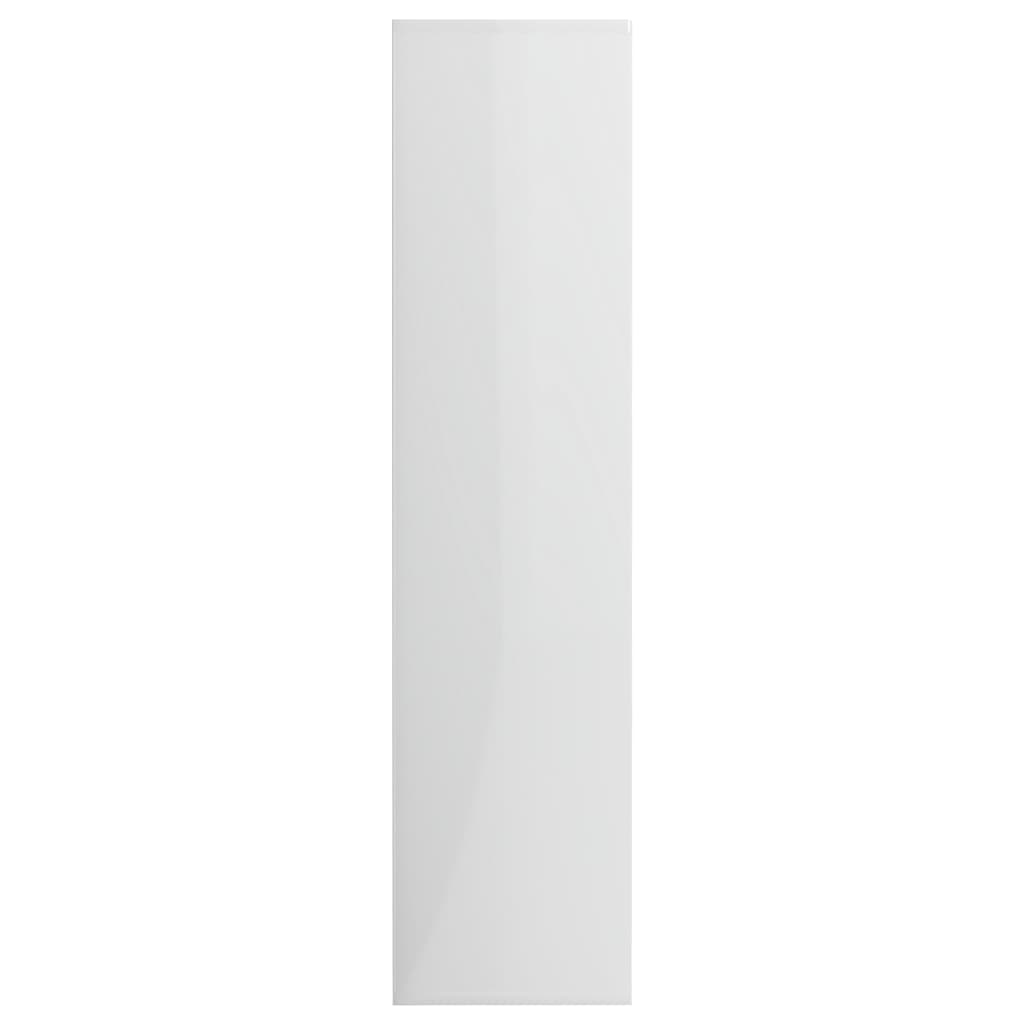 Bibliotecă, alb extralucios, 50 x 25 x 106 cm, lemn prelucrat