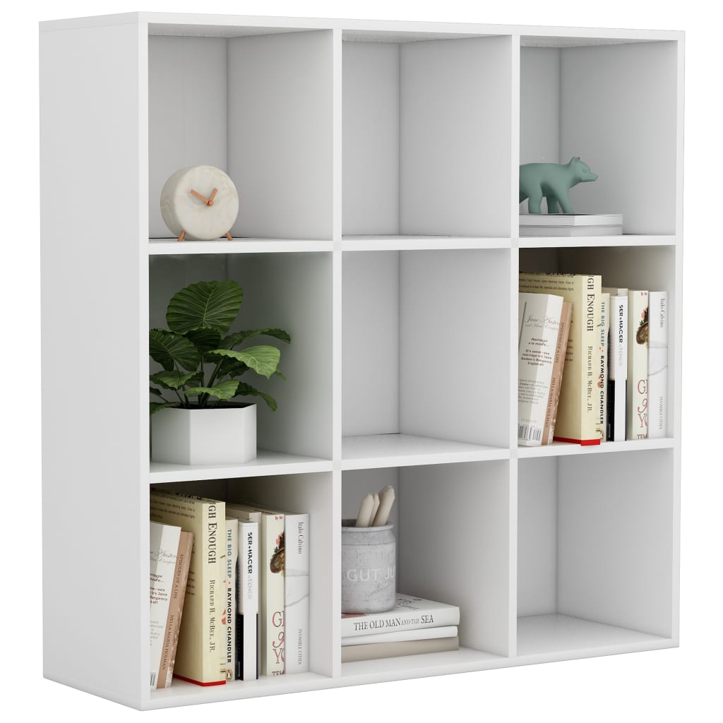 Bookcase, white, 98 x 30 x 98 cm, chipboard