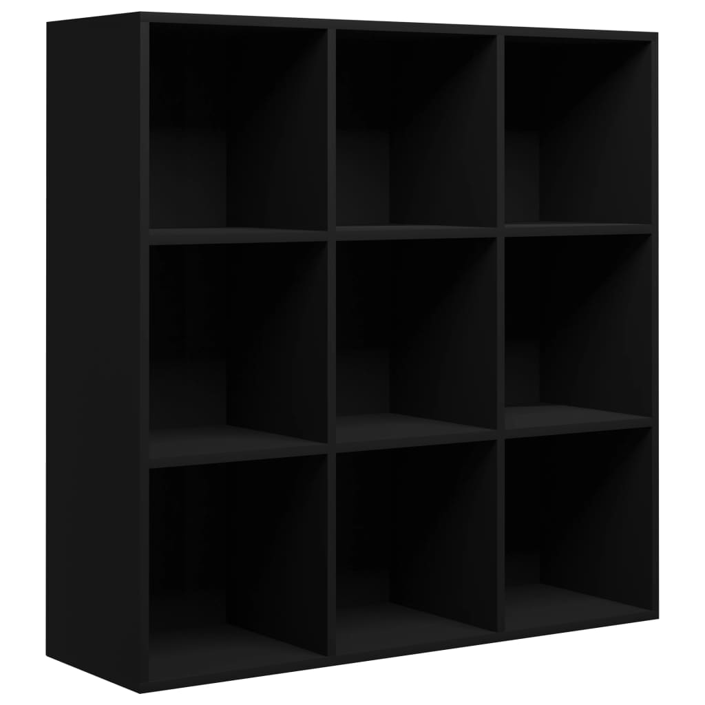 Bibliotecă, negru, 98x29x97,5 cm, lemn prelucrat