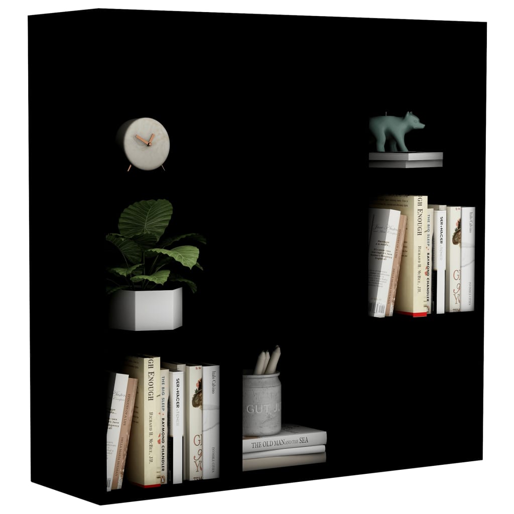 Bibliotecă, negru, 98x29x97,5 cm, lemn prelucrat