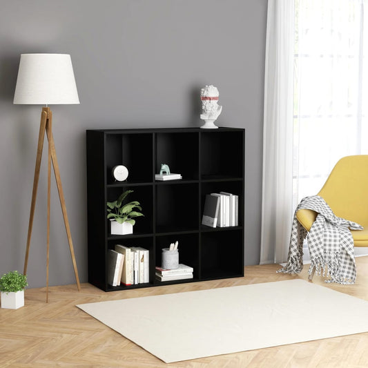 Bibliotecă, negru, 98x29x97,5 cm, lemn prelucrat