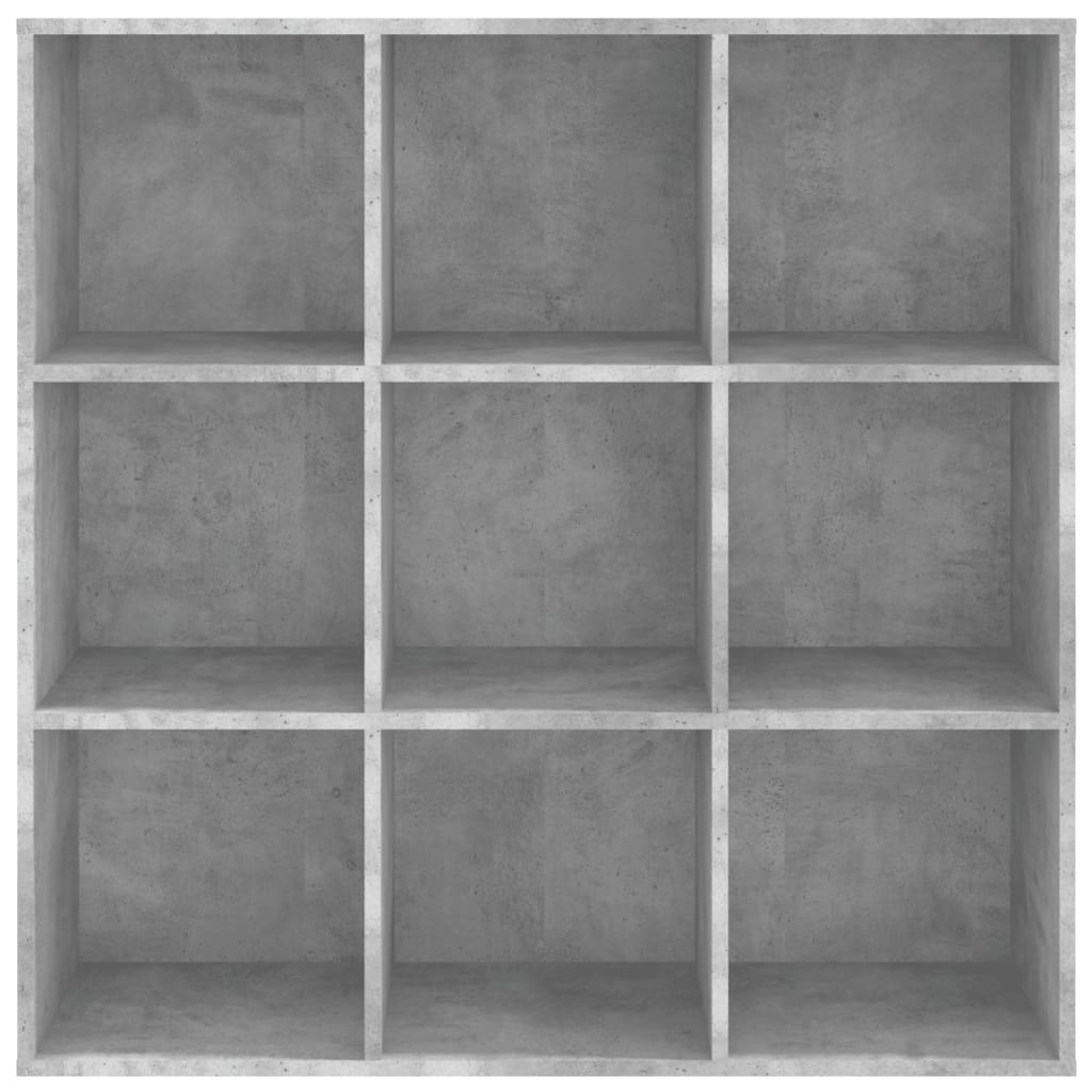 Bibliotecă, gri beton, 98x29x97,5 cm, lemn prelucrat