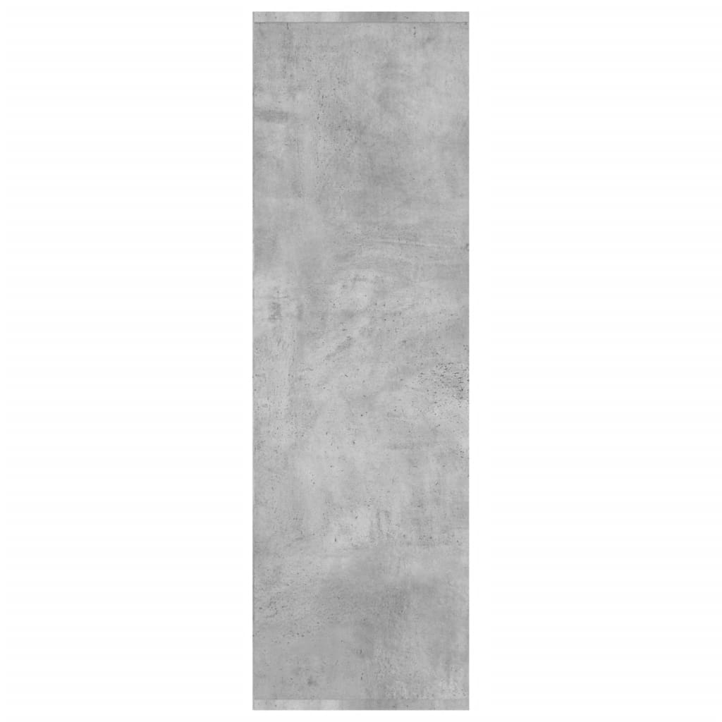 Bibliotecă, gri beton, 98x29x97,5 cm, lemn prelucrat