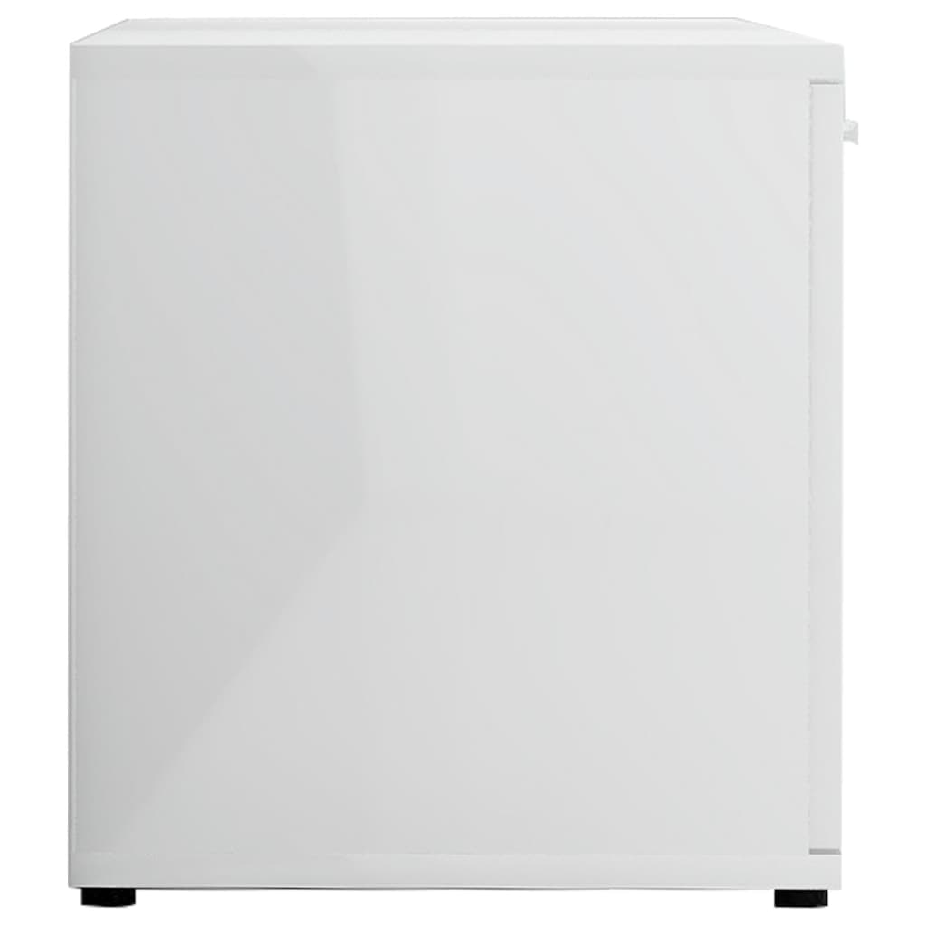Dulap TV, alb extralucios, 120x34x37 cm, lemn prelucrat
