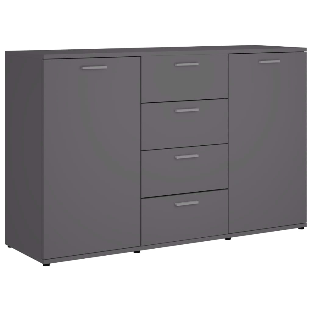 Dulap, gri, 120 x 35,5 x 75 cm, lemn prelucrat