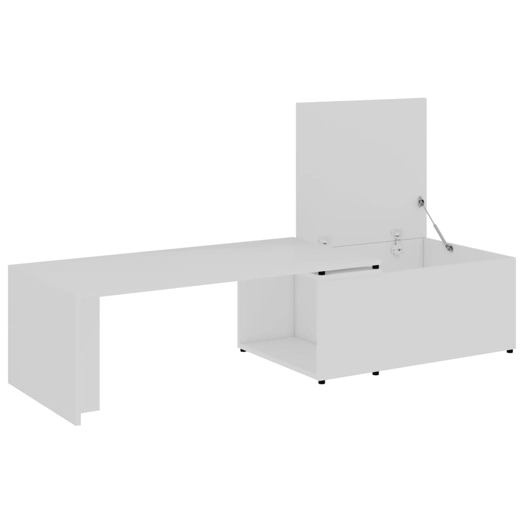 Coffee table, white, 150 x 50 x 35 cm, chipboard