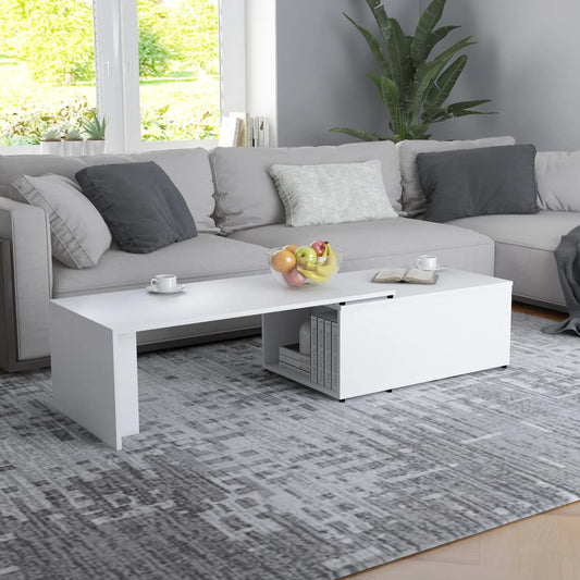 Coffee table, white, 150 x 50 x 35 cm, chipboard