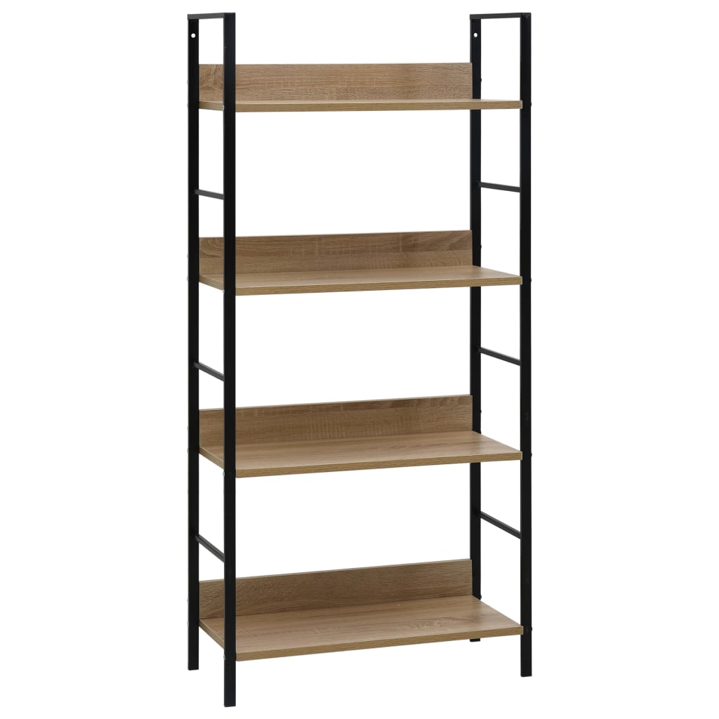 Bookcase 3 shelves, oak, 60x27.6x124.5 cm processed wood