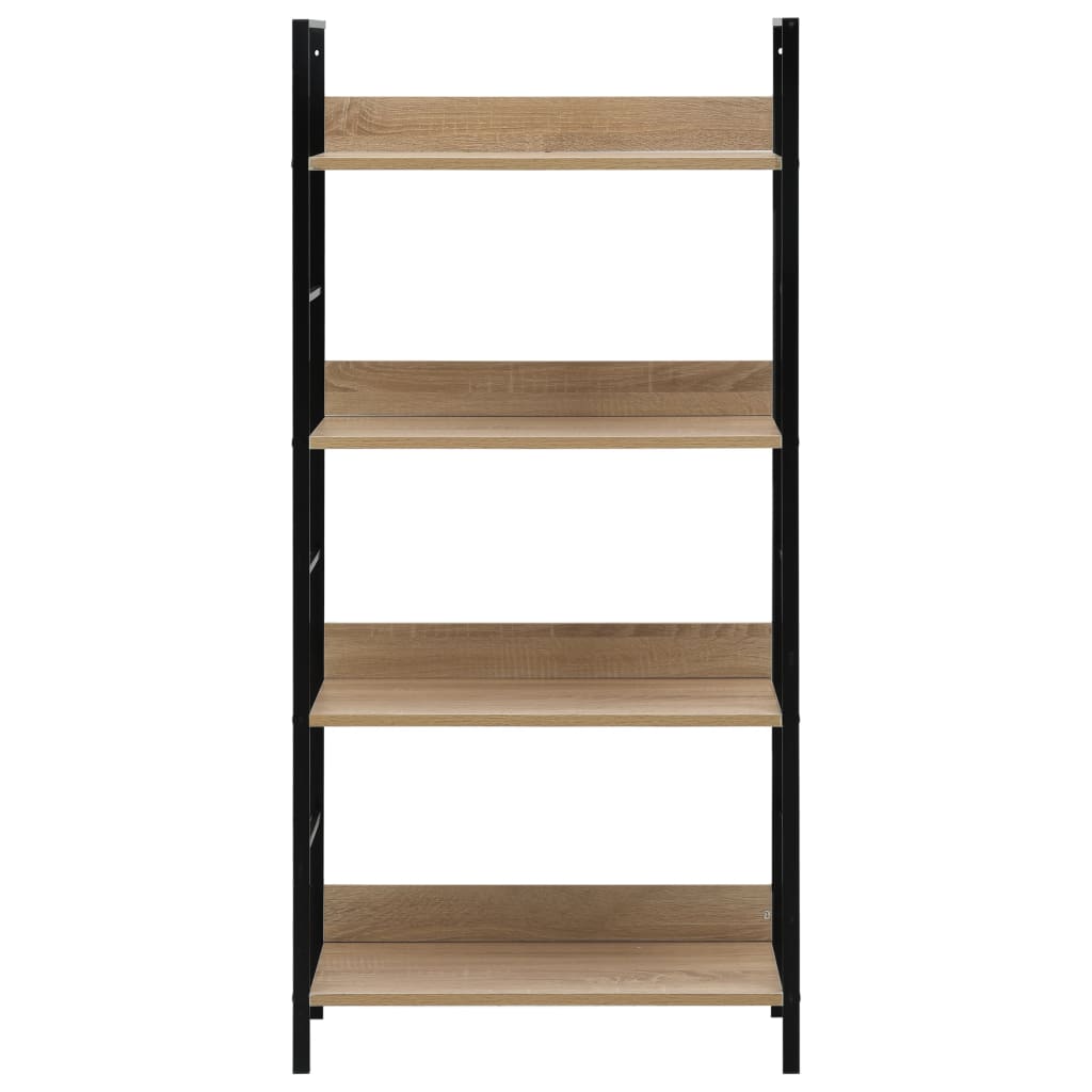 Bookcase 3 shelves, oak, 60x27.6x124.5 cm processed wood