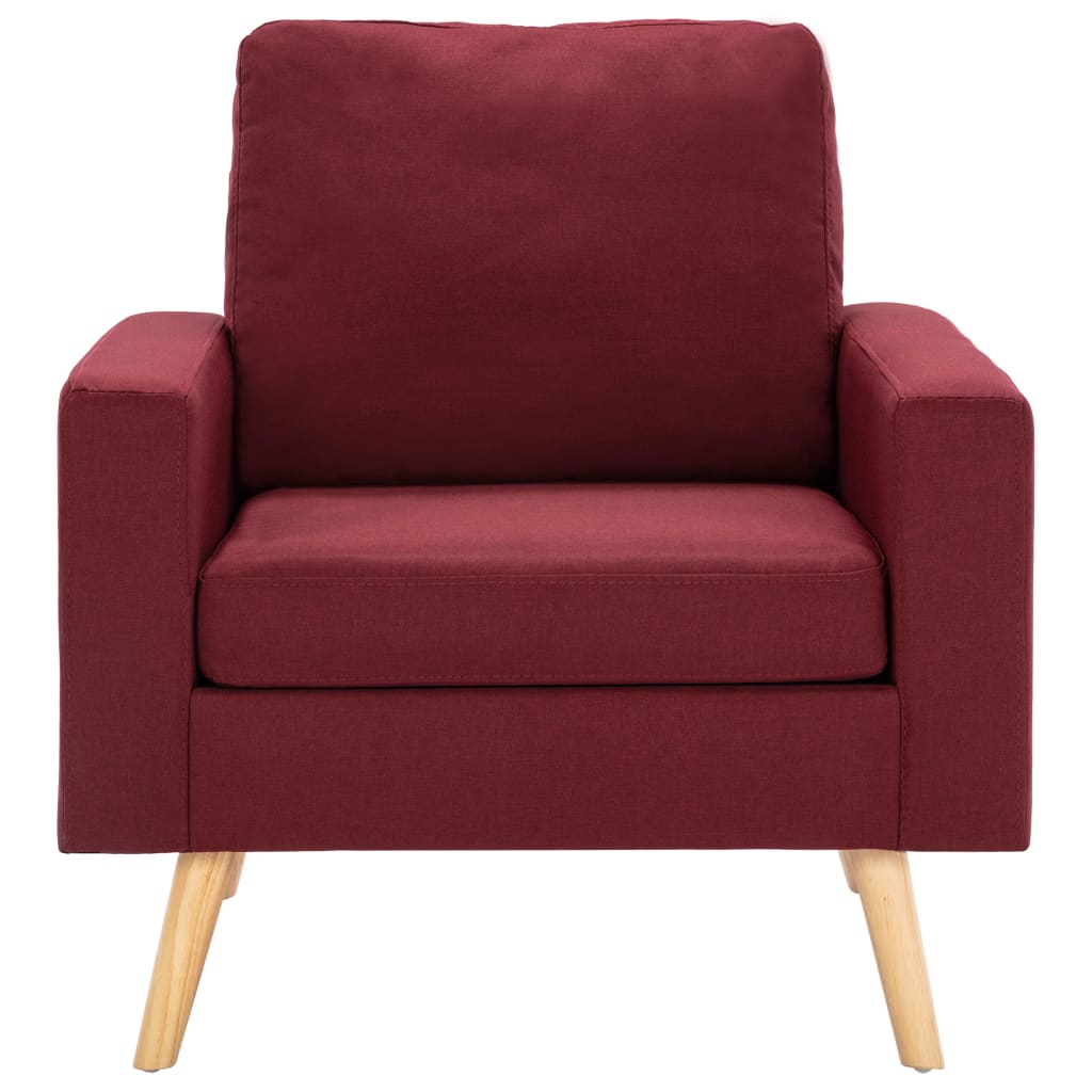 Armchair, wine red, fabric