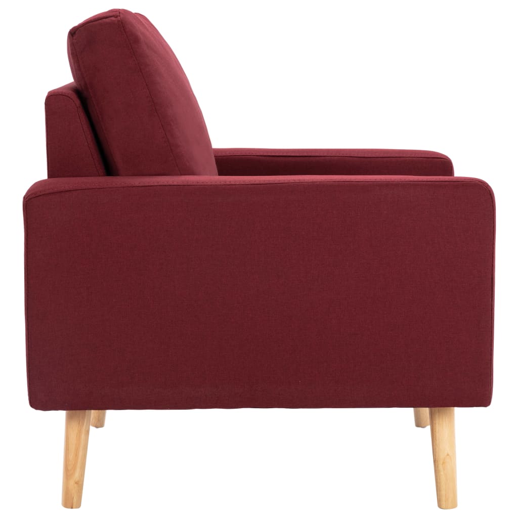 Armchair, wine red, fabric