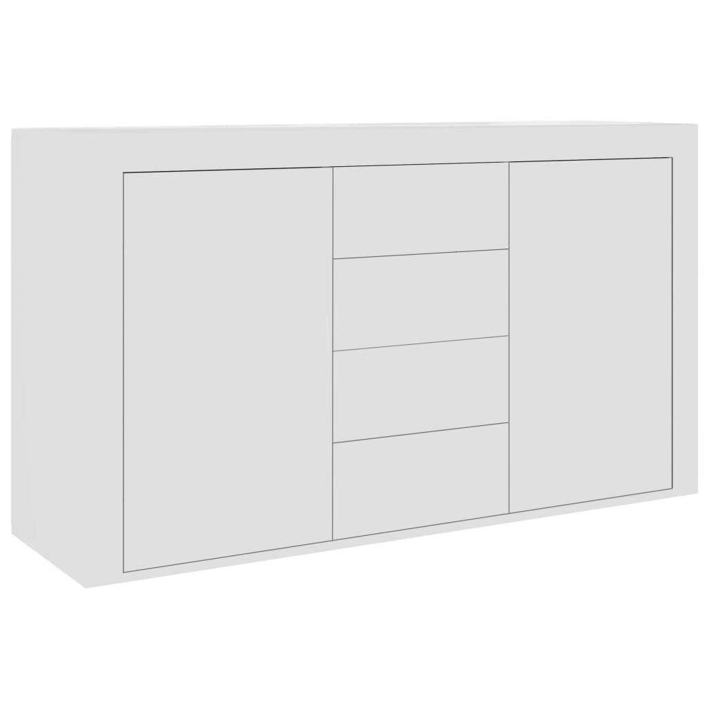 Sideboard, white, 120 x 36 x 69 cm, chipboard