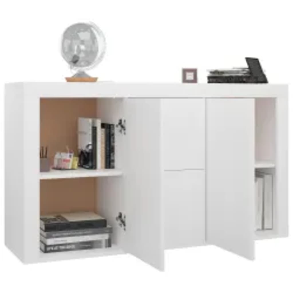 Sideboard, white, 120 x 36 x 69 cm, chipboard