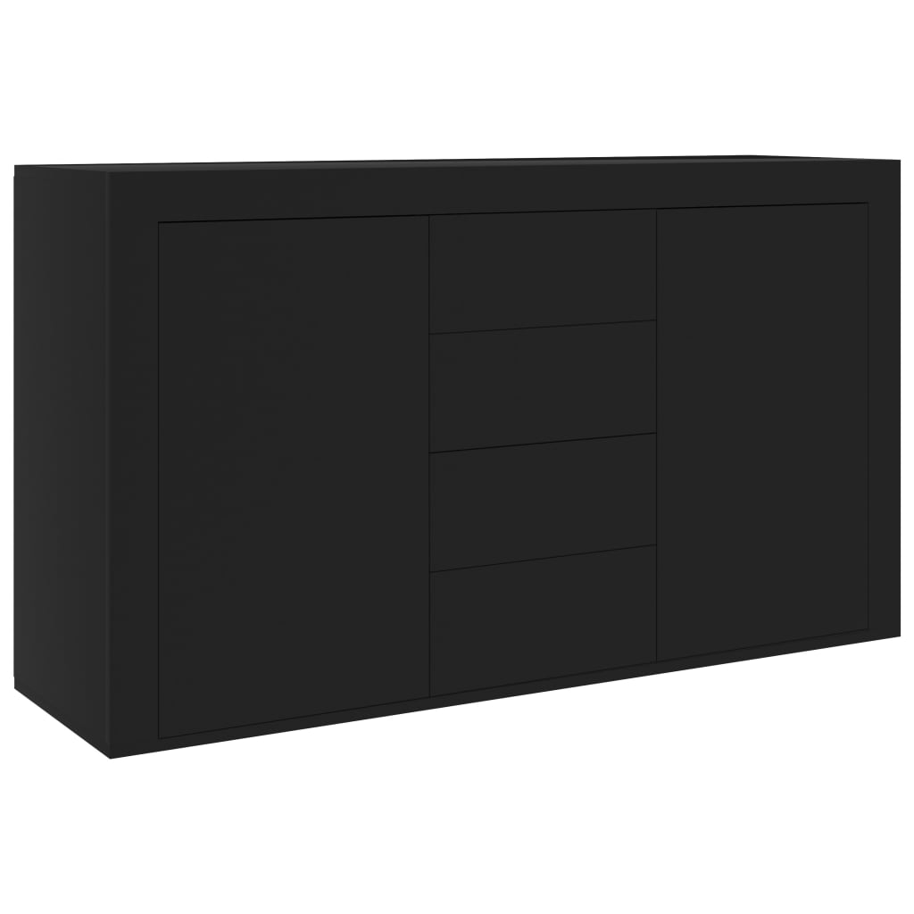 Dulap, negru, 120x36x69 cm, lemn prelucrat