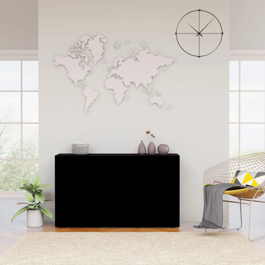 Sideboard, black, 120 x 36 x 69 cm, chipboard