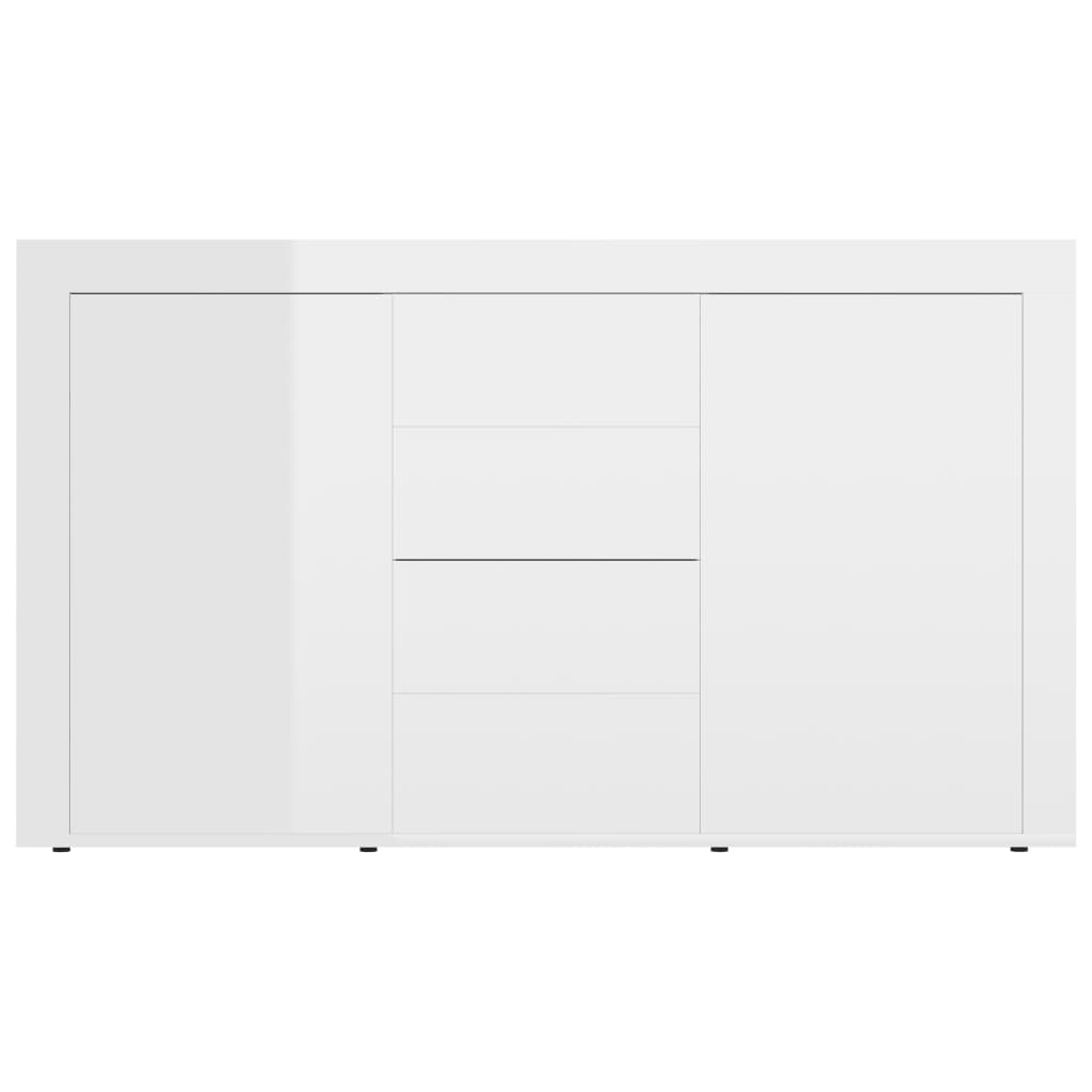 Sideboard, extra-glossy white, 120 x 36 x 69 cm, chipboard