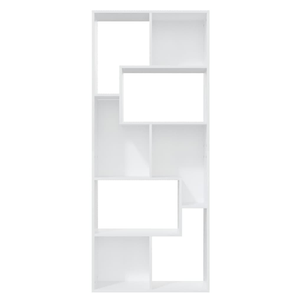 Bibliotecă, alb, 67x24x161 cm, lemn prelucrat