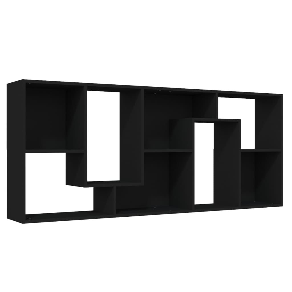 Bibliotecă, negru, 67 x 24 x 161 cm, lemn prelucrat