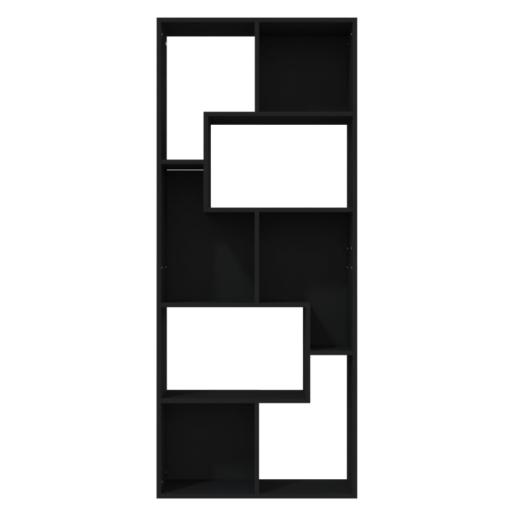 Bibliotecă, negru, 67 x 24 x 161 cm, lemn prelucrat