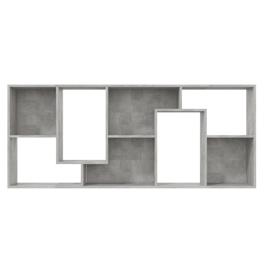 Bibliotecă, gri beton, 67x24x161 cm, lemn prelucrat