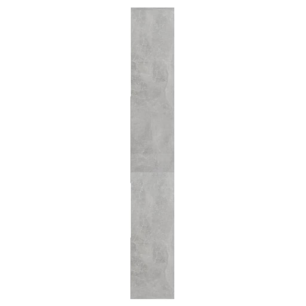 Bibliotecă, gri beton, 67x24x161 cm, lemn prelucrat