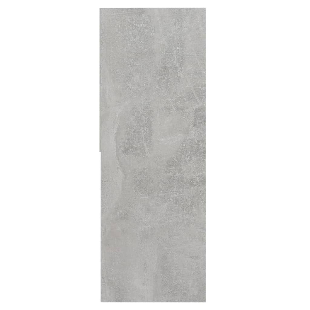 Bibliotecă, gri beton, 67x24x161 cm, lemn prelucrat