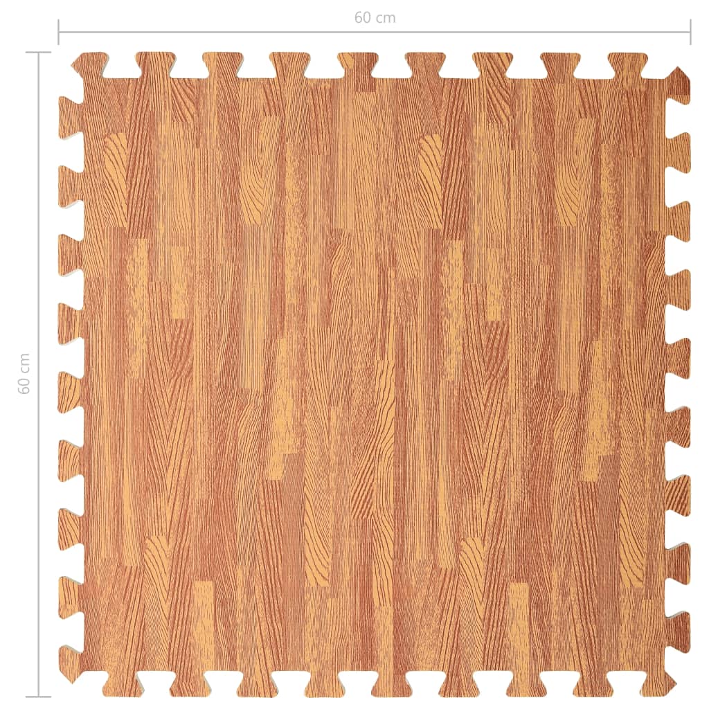 Exercise mats, 6 pcs., wood fiber, 2.16 ㎡, EVA foam