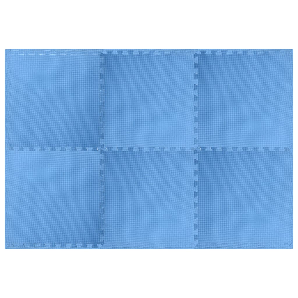Exercise mats, 6 pcs., blue, 2.16 ㎡, EVA foam