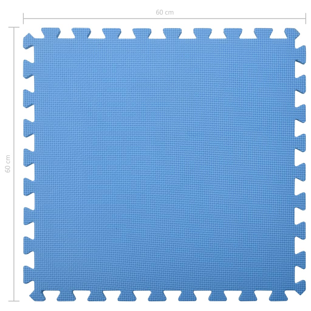Exercise mats, 6 pcs., blue, 2.16 ㎡, EVA foam