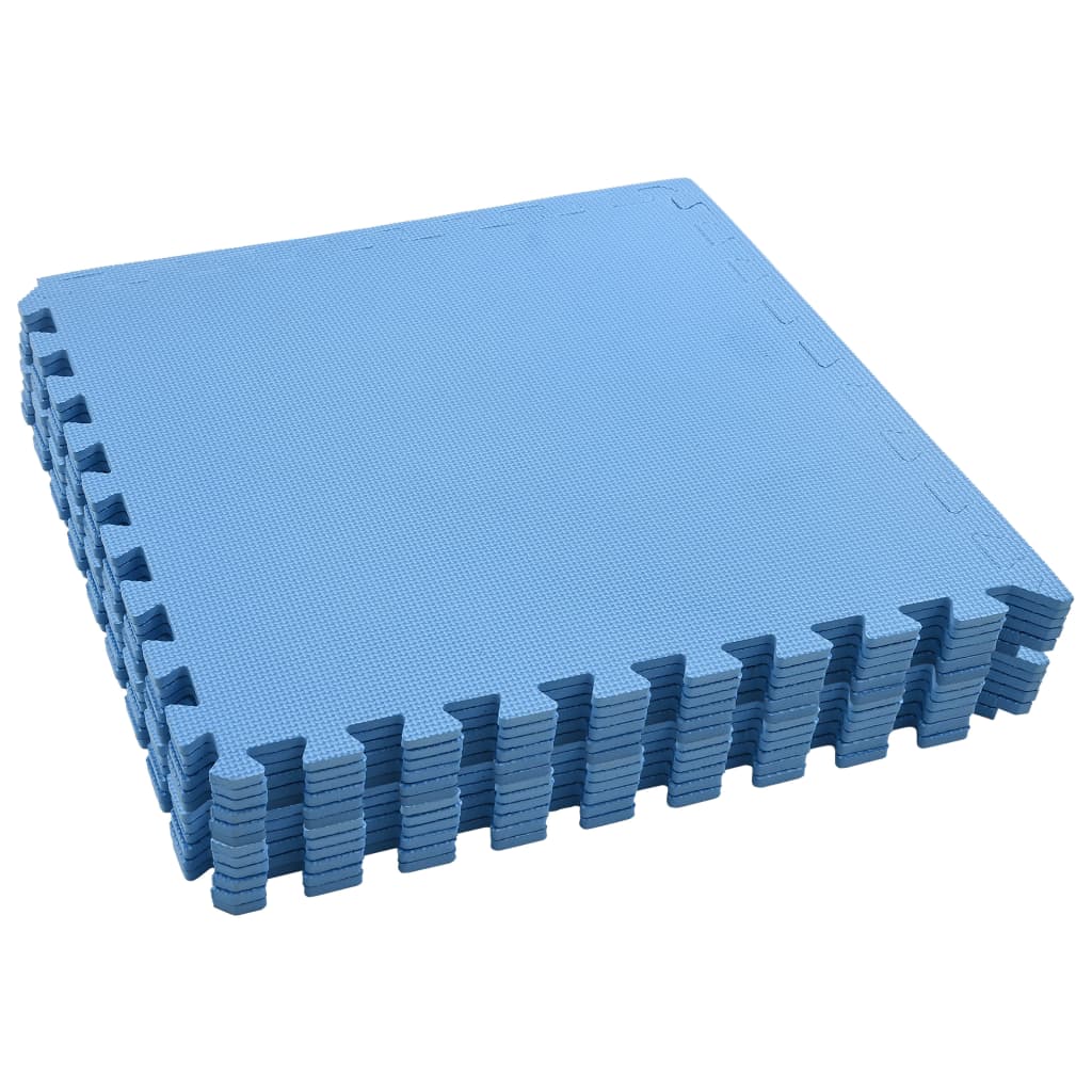 Exercise mats, 12 pcs., blue, 4.32 m², EVA foam