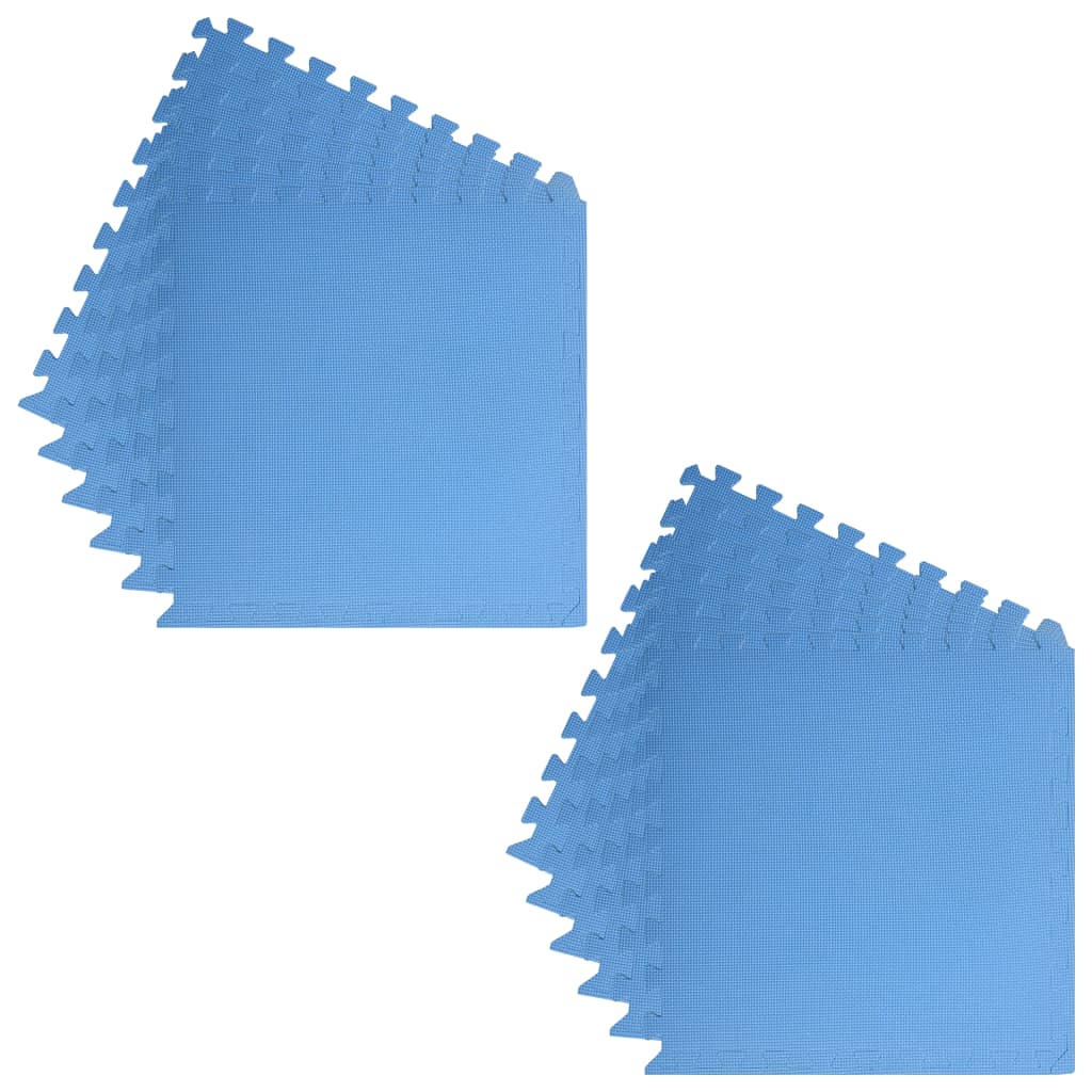 Exercise mats, 12 pcs., blue, 4.32 m², EVA foam