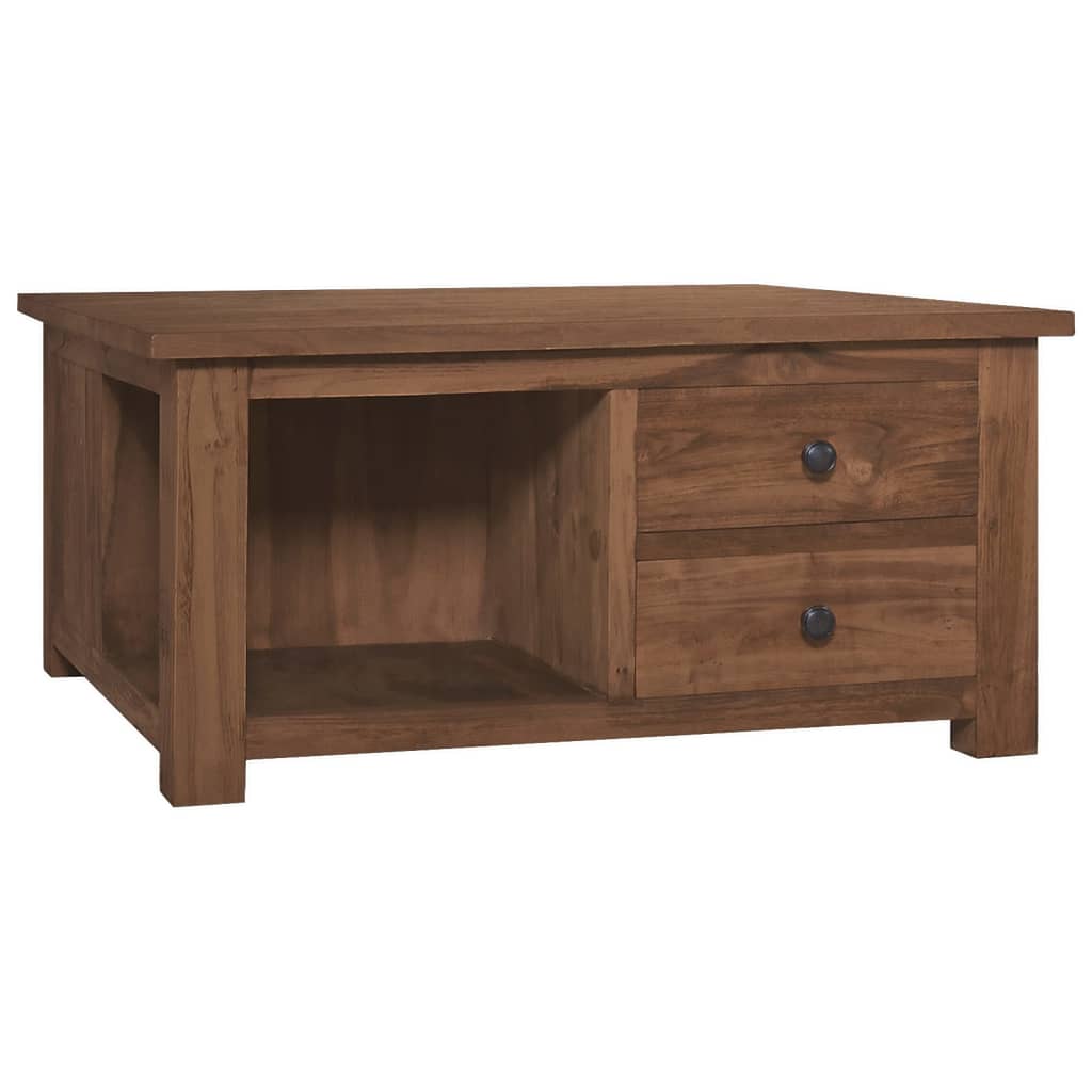Coffee table, 68 x 68 x 33 cm, solid teak wood