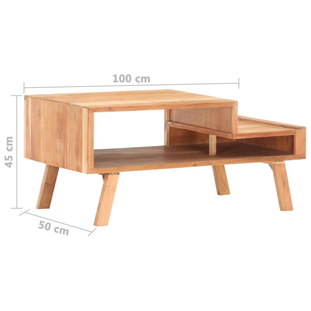 Coffee table, 100x50x45 cm, solid acacia wood