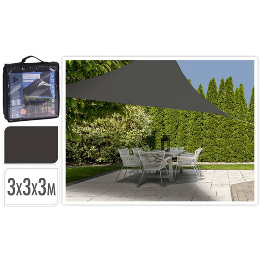 ProGarden Parasolar din pânză, gri închis, 3x3x3 m, triunghi