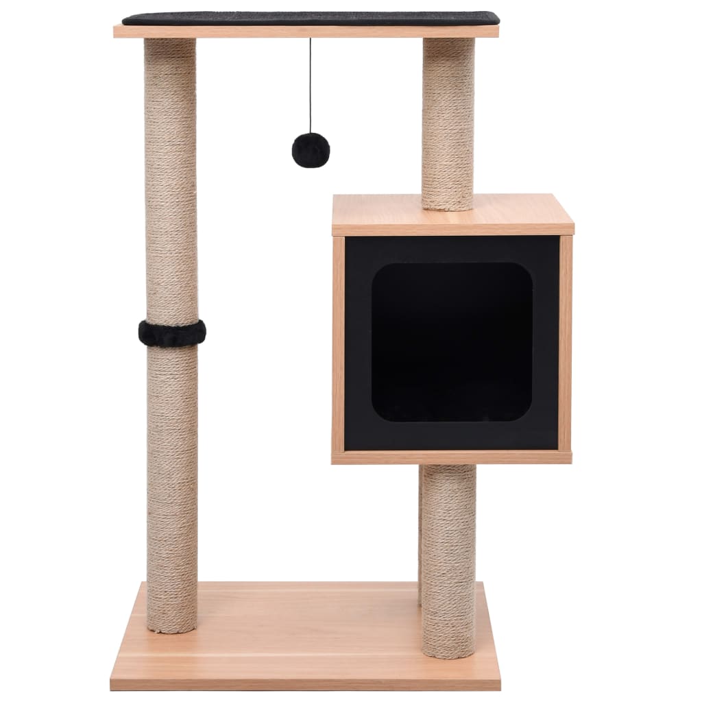 Ansamblu pentru pisici, covoraș din funie de sisal, 82 cm