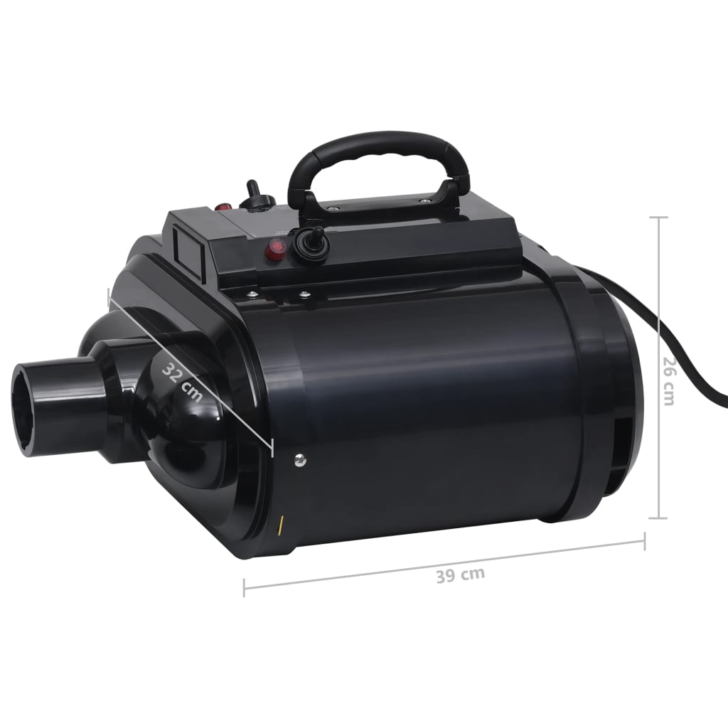 Pet dryer, dual motor, black