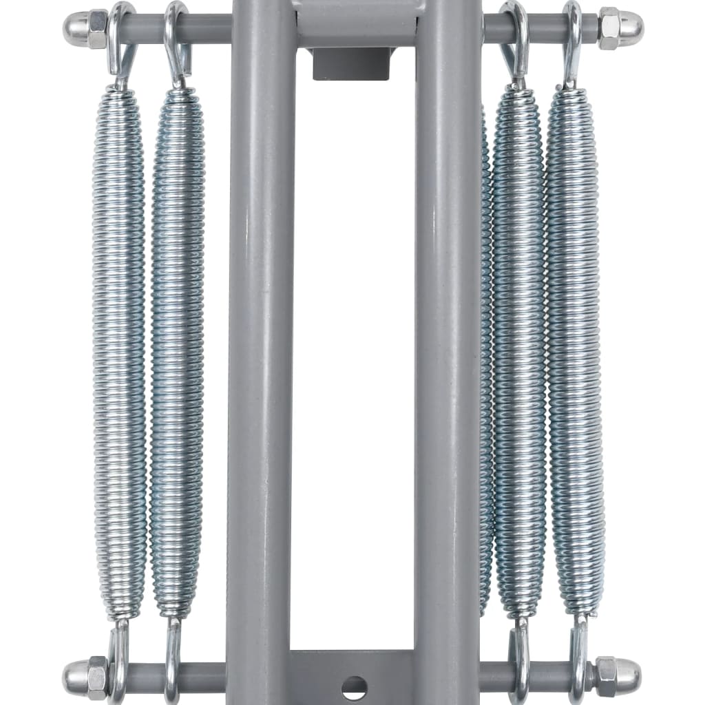 L-shaped abs machine with elastic cords